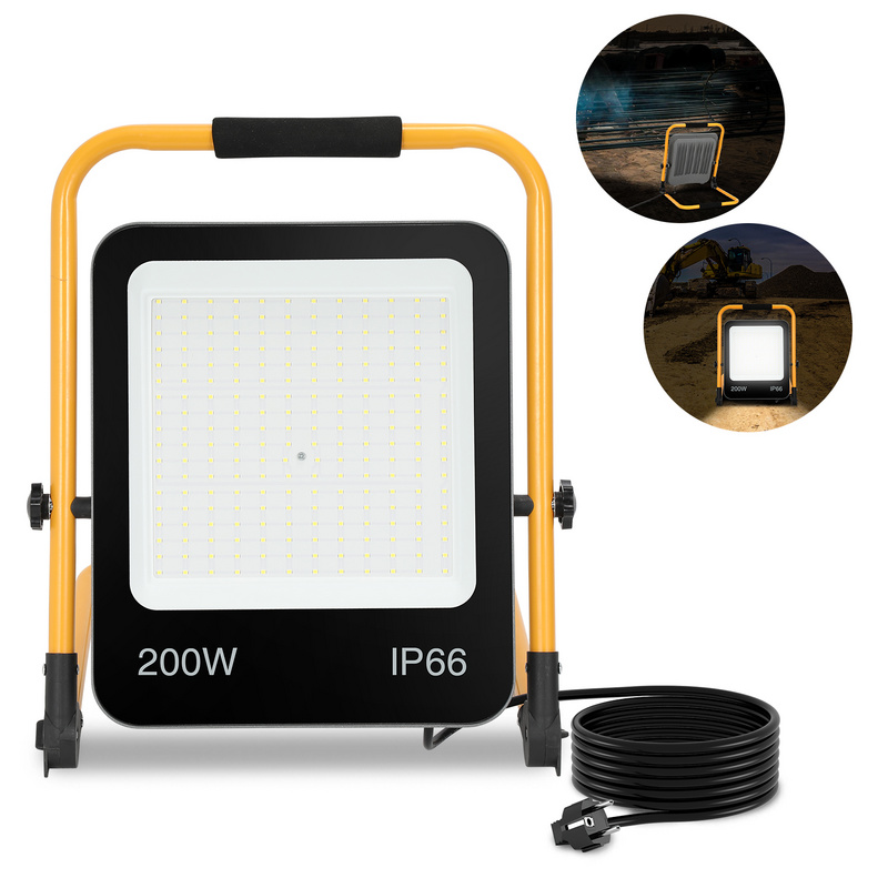 TEMU Led Construction Spotlight 5000lm/10000lm/12000lm/16000lm Portable Led Work Light, Construction Spotlight, 6000 K Cool White Construction Light,
