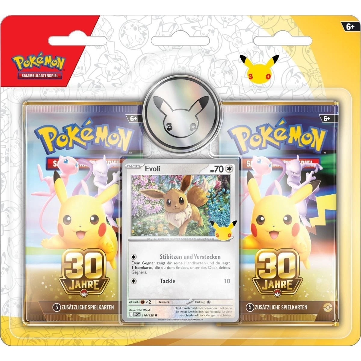 TEMU TCG 30 Jahre 2-Pack Blister Evoli – Deutsche Ausgabe