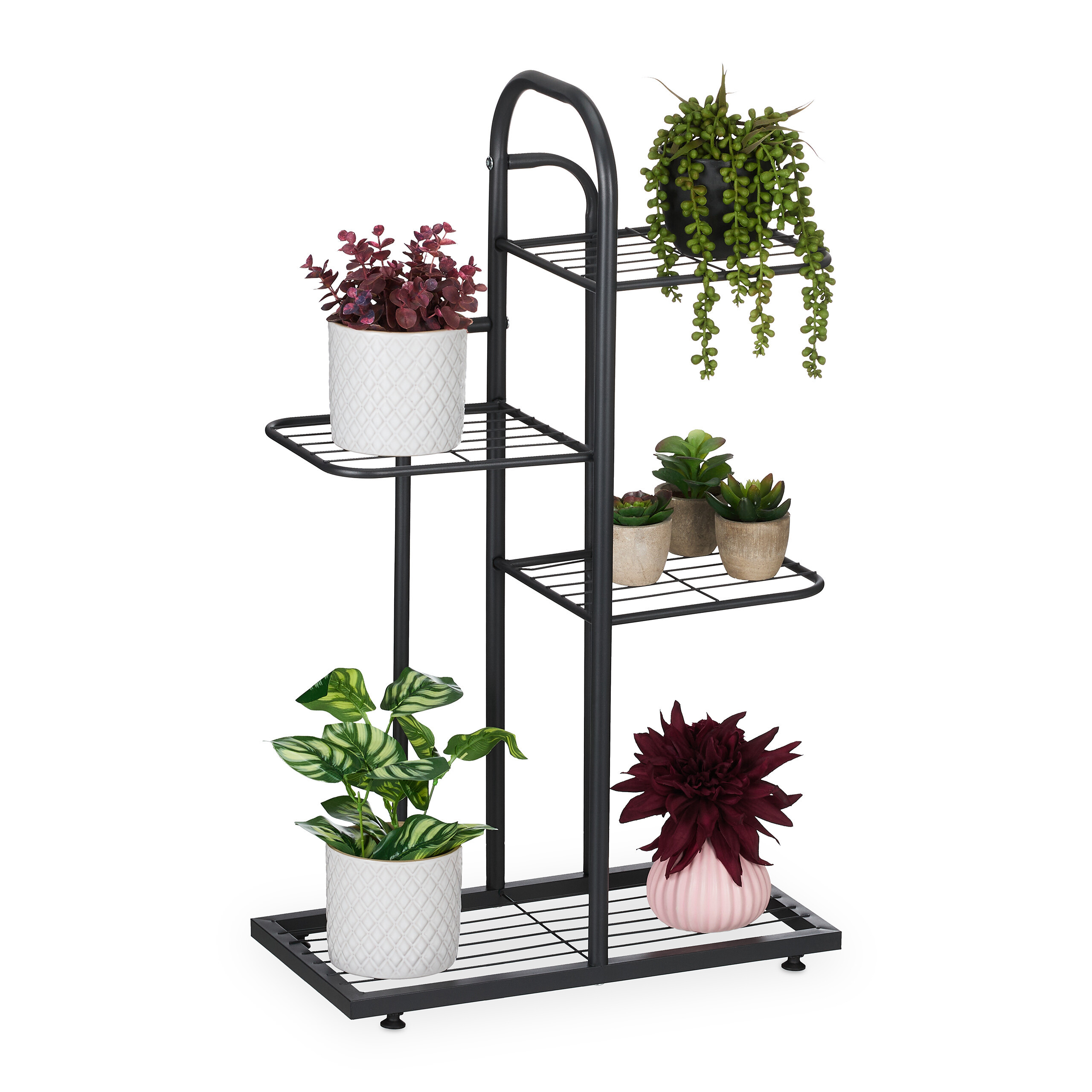 Plant Stands In Black - (w)44 X (h)72.5 X (d)22.5 Cm