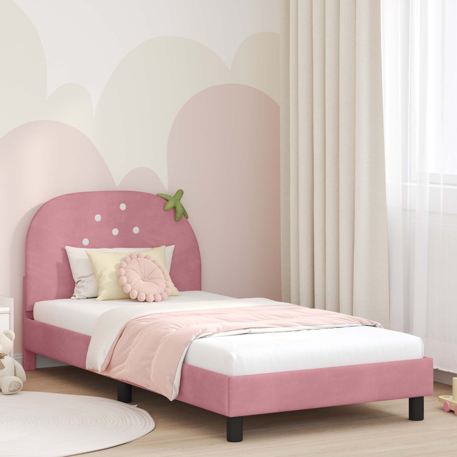 Modern Bed Frame Bedroom Rectangular Bed Bed For Indoor Use Mattress Support. Bed Made Of Wood-based Materials Slatted Bed Bed Furniture Bed Frame.
