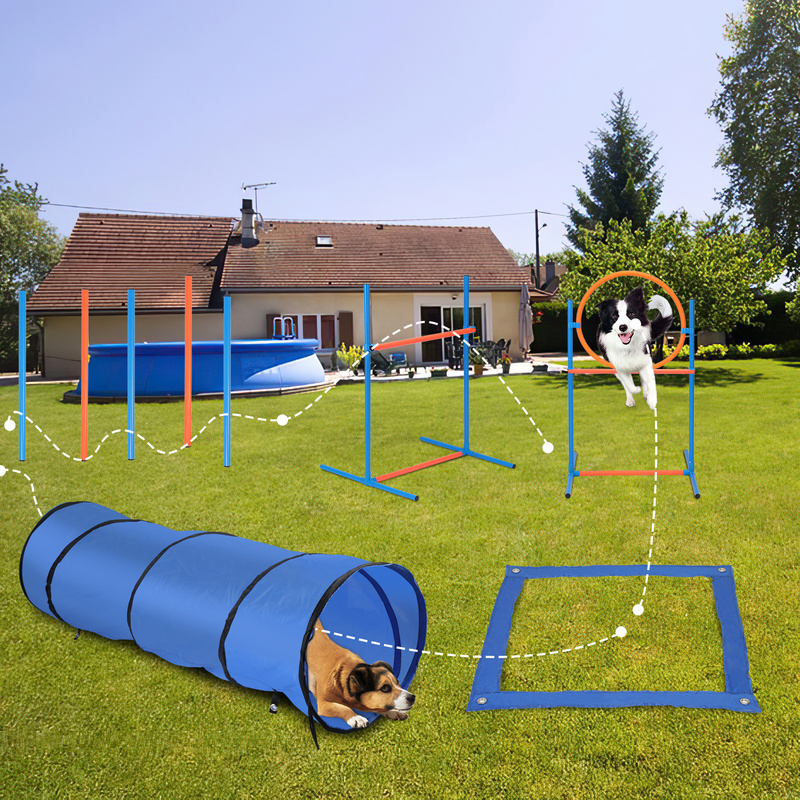 TEMU Agility Sport For Dogs Set Agility For Dogs Agility Equipment Kit Slalom, Tunnel, Complete Equipment Set 5pcs