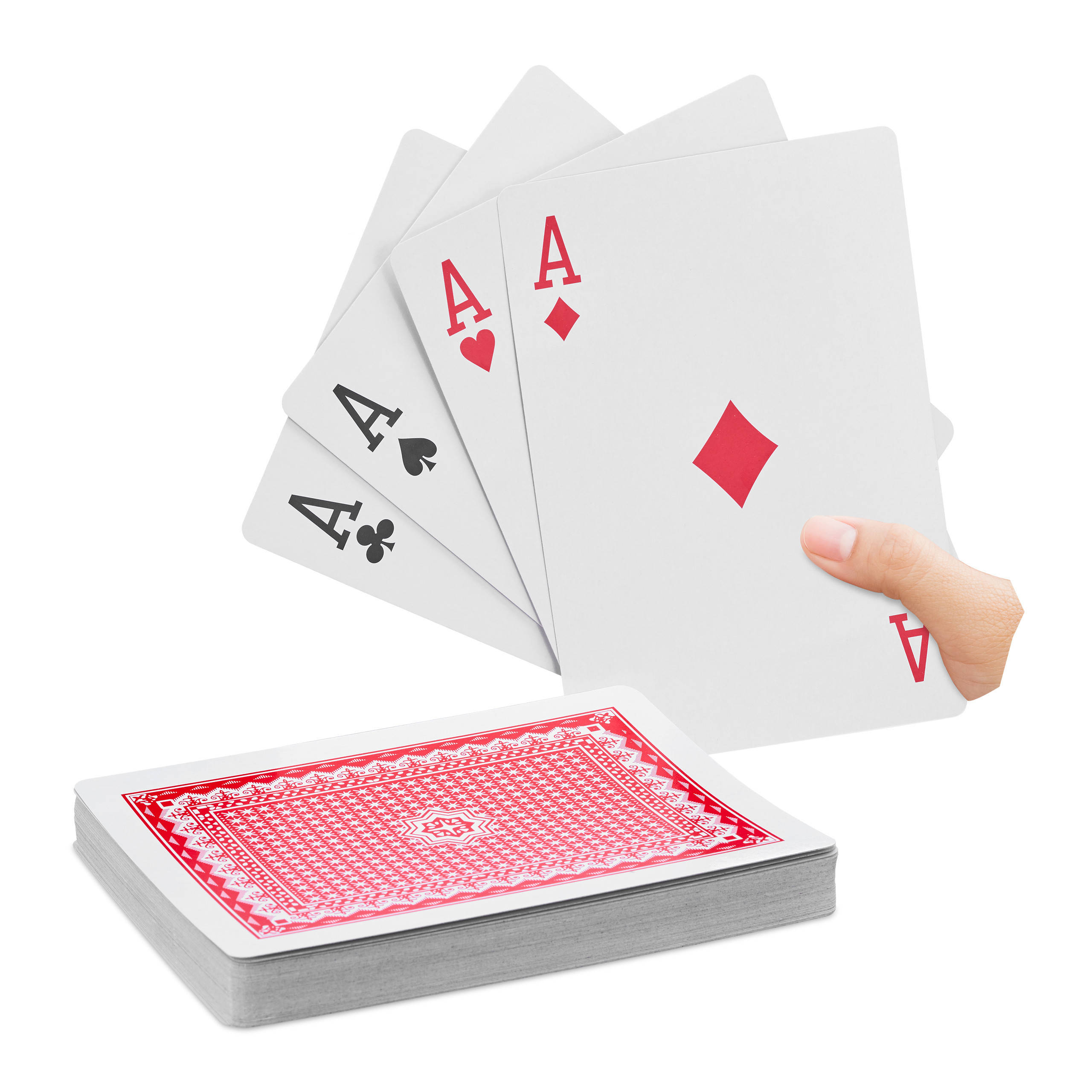 Jumbo Poker Cards In Assorted Colors - (w)13 X (h)18 Cm