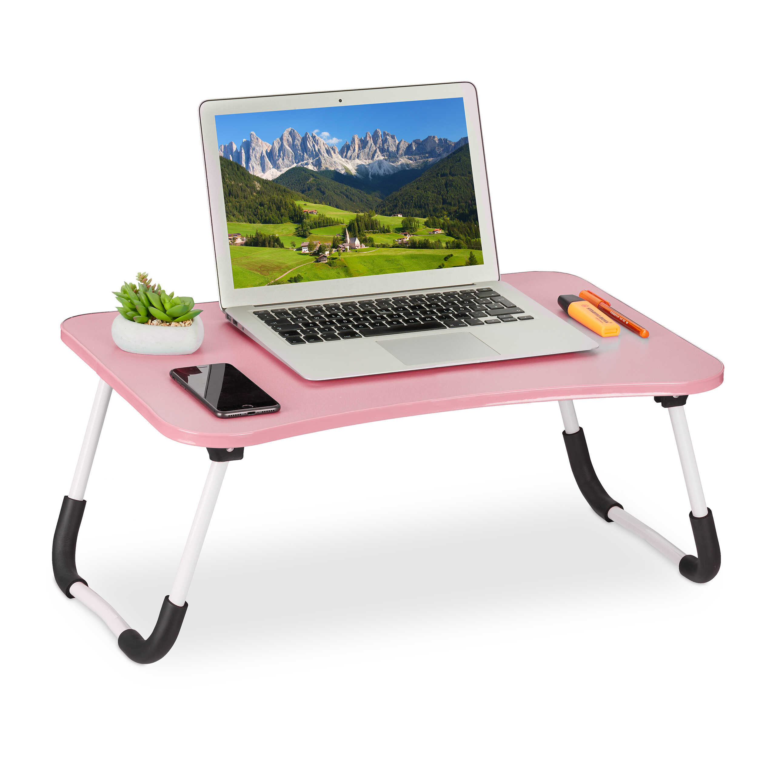 Laptop Desk In Pink - (w)63 X (h)26 X (d)40 Cm