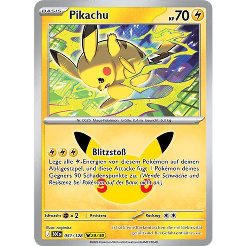 Image of Pikachu (051/128) 30 Years - Rare Pikachu