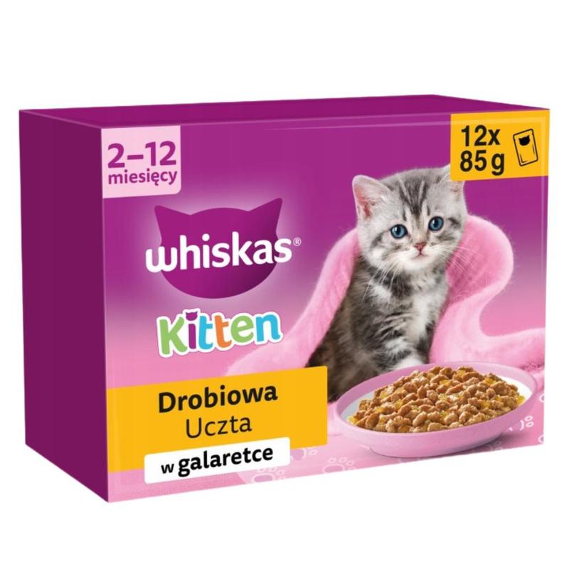 Image of Wet Food For Kittens Whiskas Junior In Gravy 12x85g