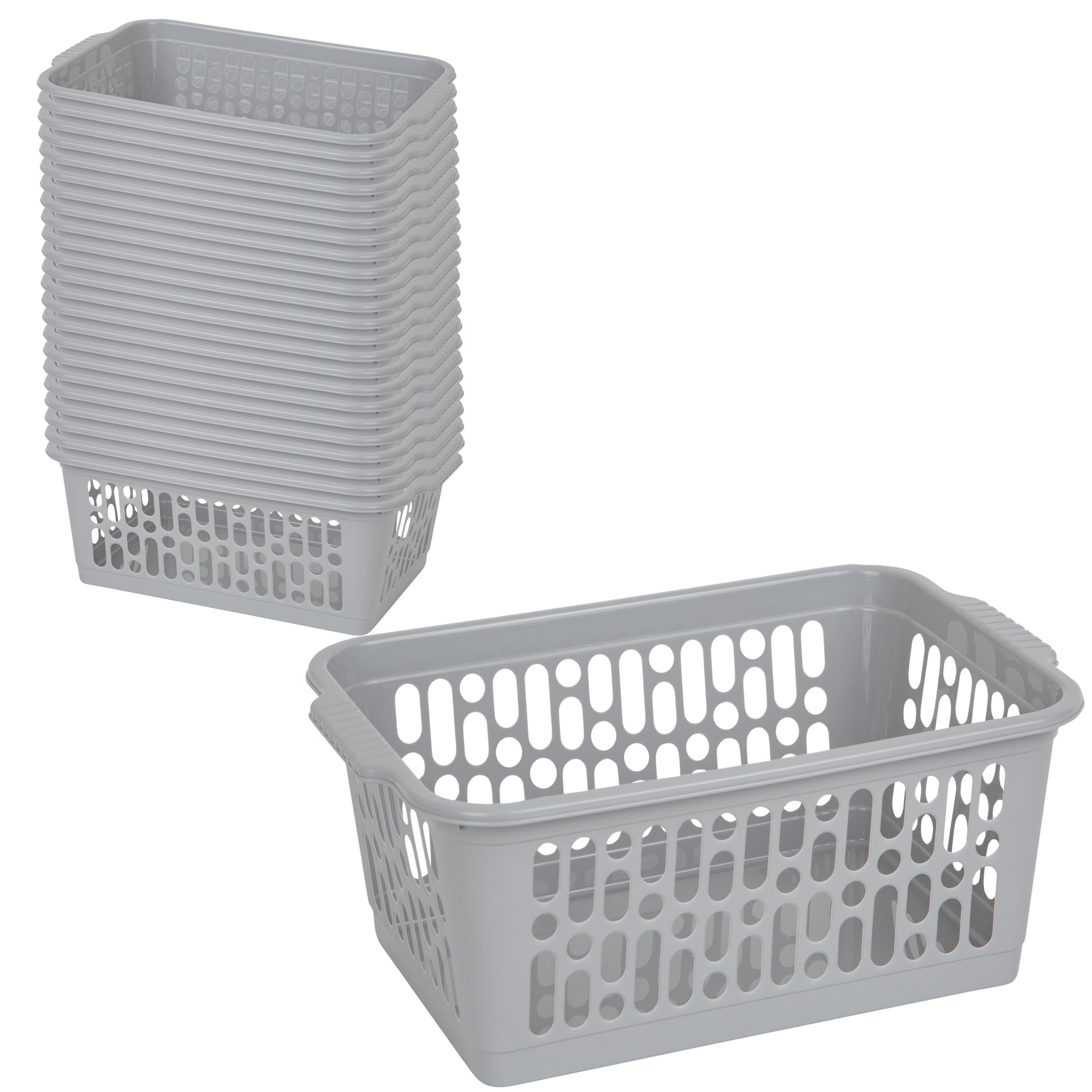 Small Storage Basket - 29x20x10 Cm - Small Basket - Plastic Basket - Organizer For Order - Bathroom Storage Basket For Kids' Room, Household