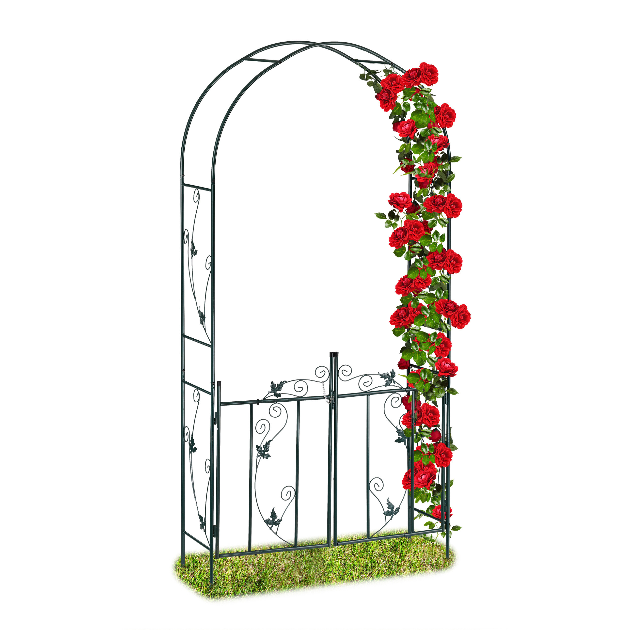 rose arch with door