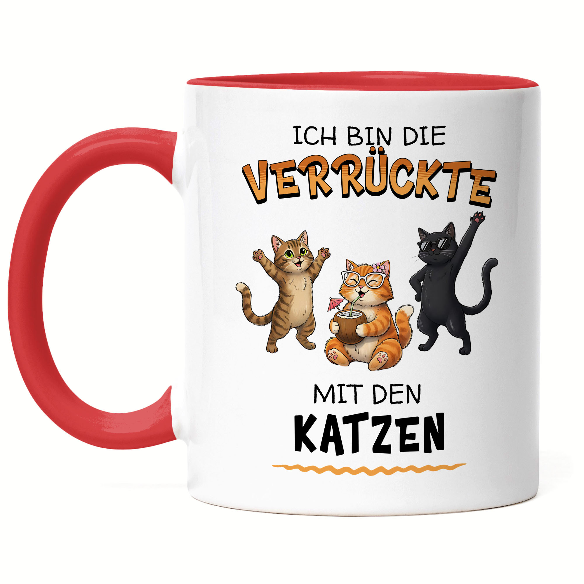 I'm The With Mug - Yellow, Funny Quote, Humor, Cat Lover Gift Idea For Women - Coffee Cup, Coffee Mug