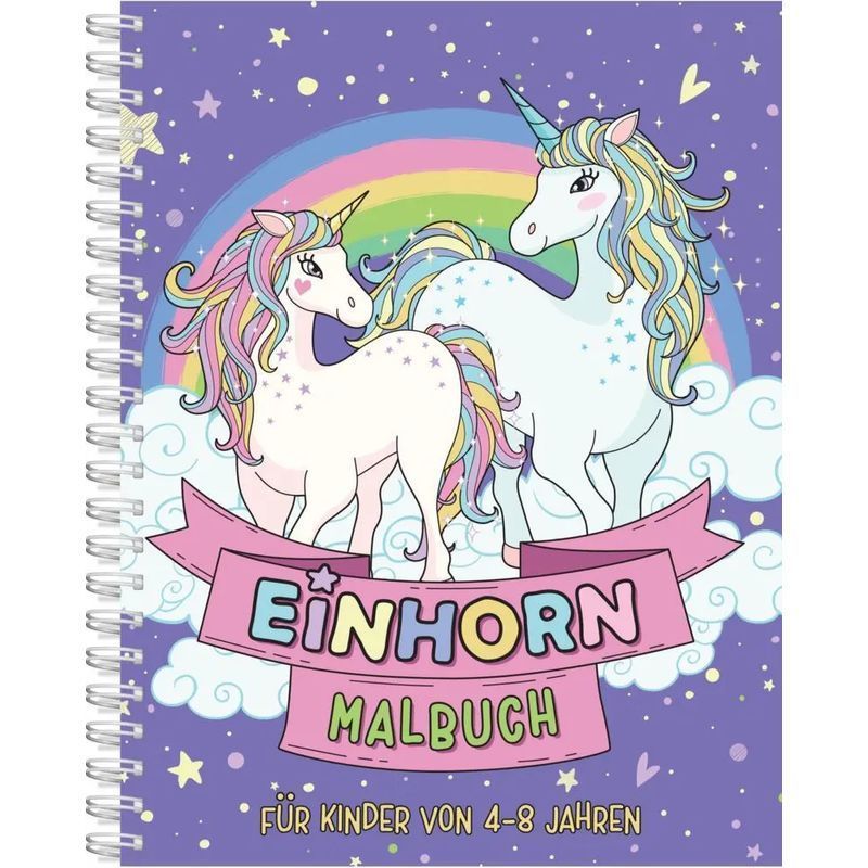 Image of Unicorn Coloring Book For Kids Ages 4 And Up - Unique And Beautiful Unicorn Tracing Pages - Topulo Verlag - Paperback - Spiral Binding - 104 Pages - German - 2024 - Topulo Verlag - Ean 9783689050726