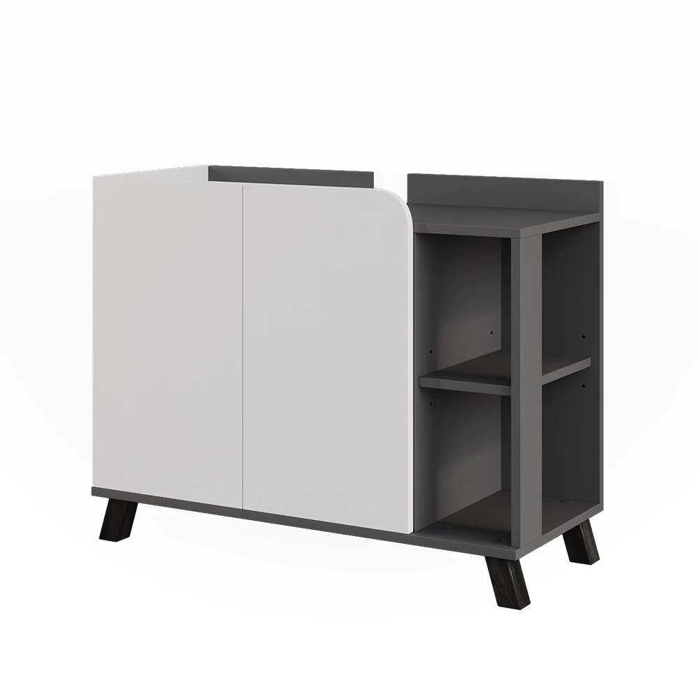 Image of Karen /white 80 Cm Bathroom Vanity Cabinet With 2 Doors, Under-sink Cabinet For Washbasin, Bathroom Furniture, 16mm Particle Board