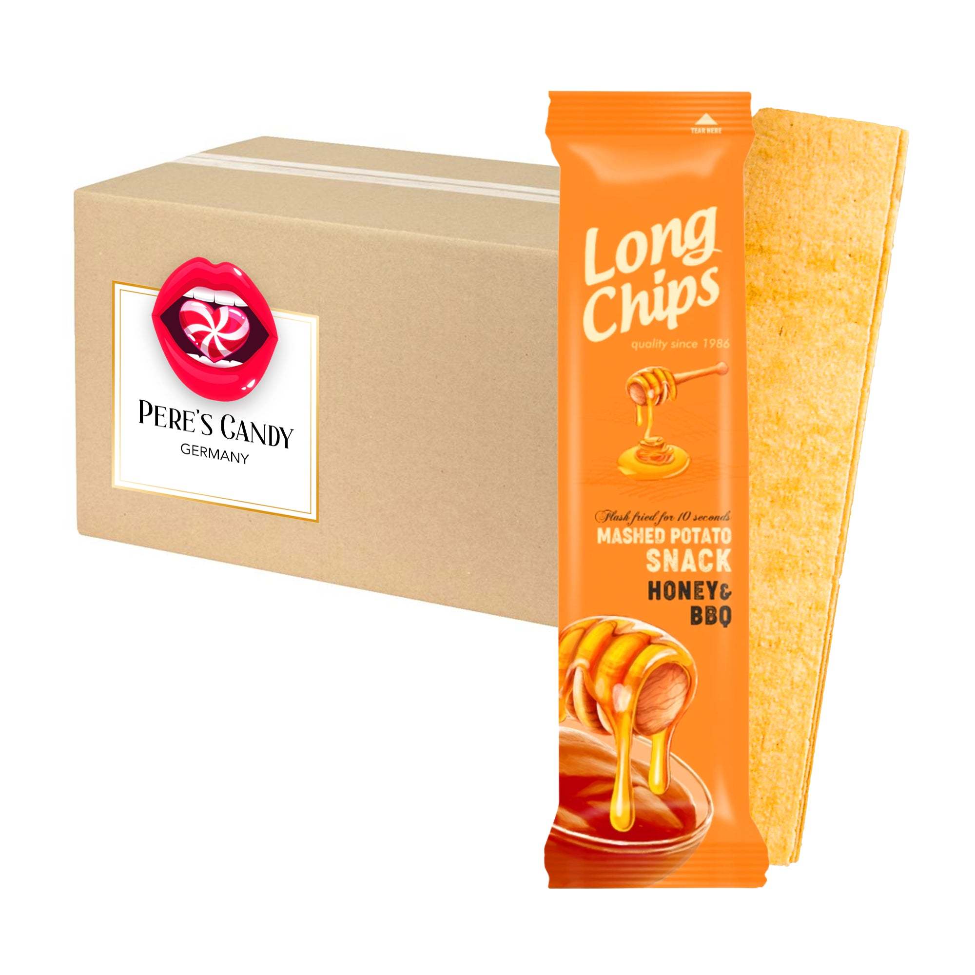 5-pack Long Chips Honey & Bbq - Potato Snack With Barbecue Flavor 75g