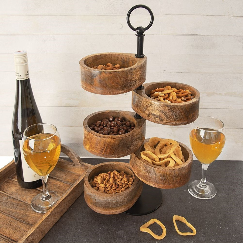 E-shop 5-stufige Holz-MANGO-Platte 44,5 cm