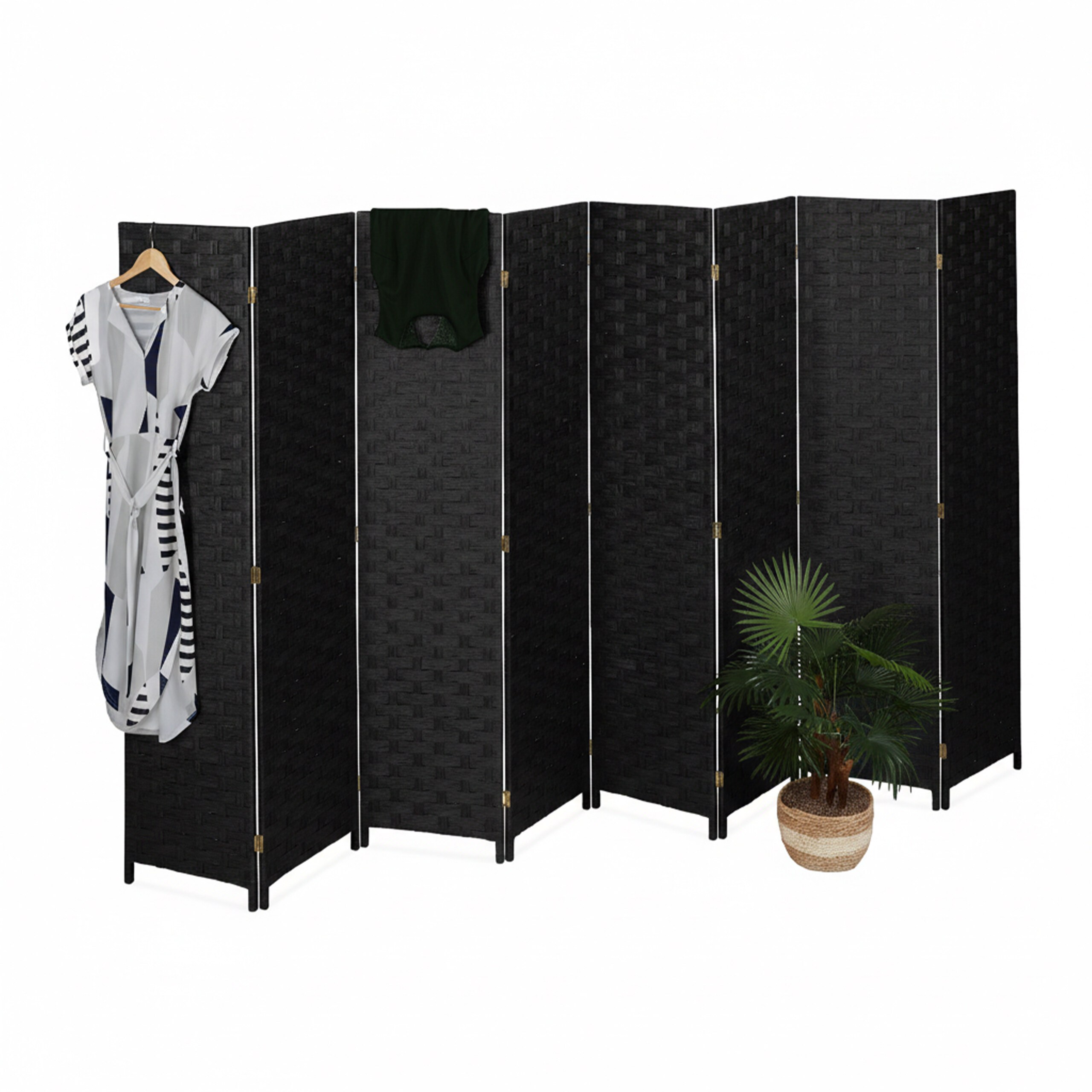 Room Divider In Black - (w)320 X (h)170 Cm