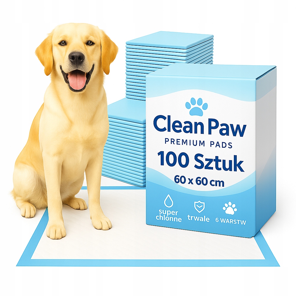 Image of 100x Super Fluffy Pads For Puppies And Adult Dogs 60x60 Cm 100pcs White-sky Blue Training Mats For Pets 6 Protection Against Leakage Odorless Disposable In A Set With Poop Bags Ideal For Learning