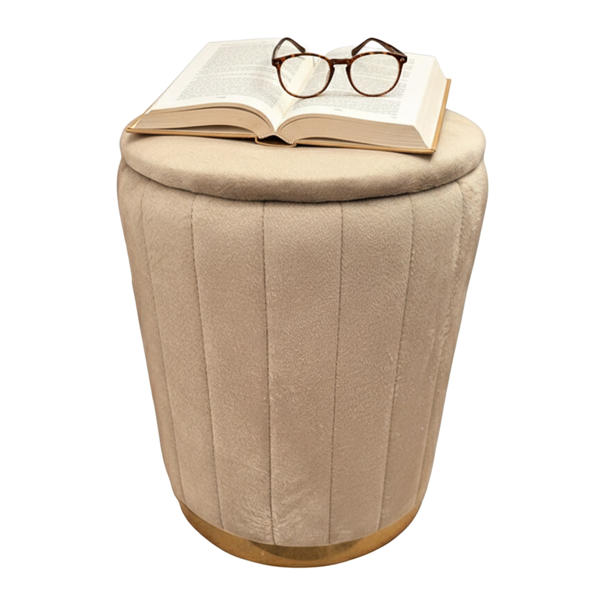 Stool In Coffee - (h)42 X Ø 32 Cm