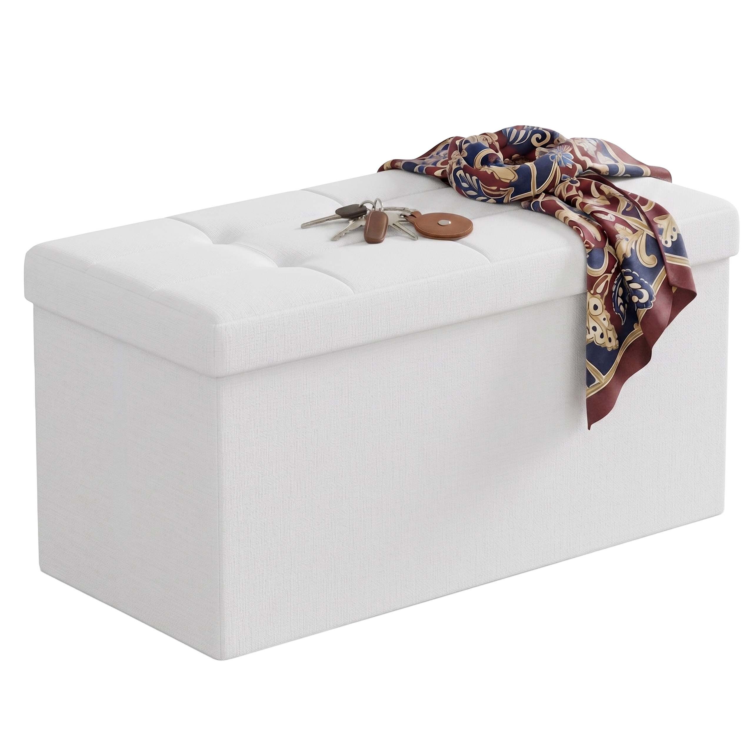 White Bench - (w)76 X (h)38 X (d)38 Cm