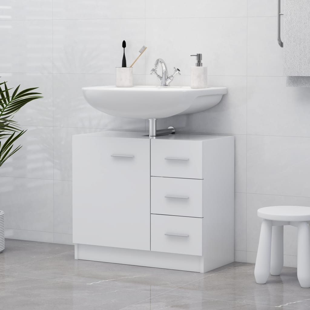 

Washbasin Under-sink Cabinet White 63x30x54 Cm Wood Material