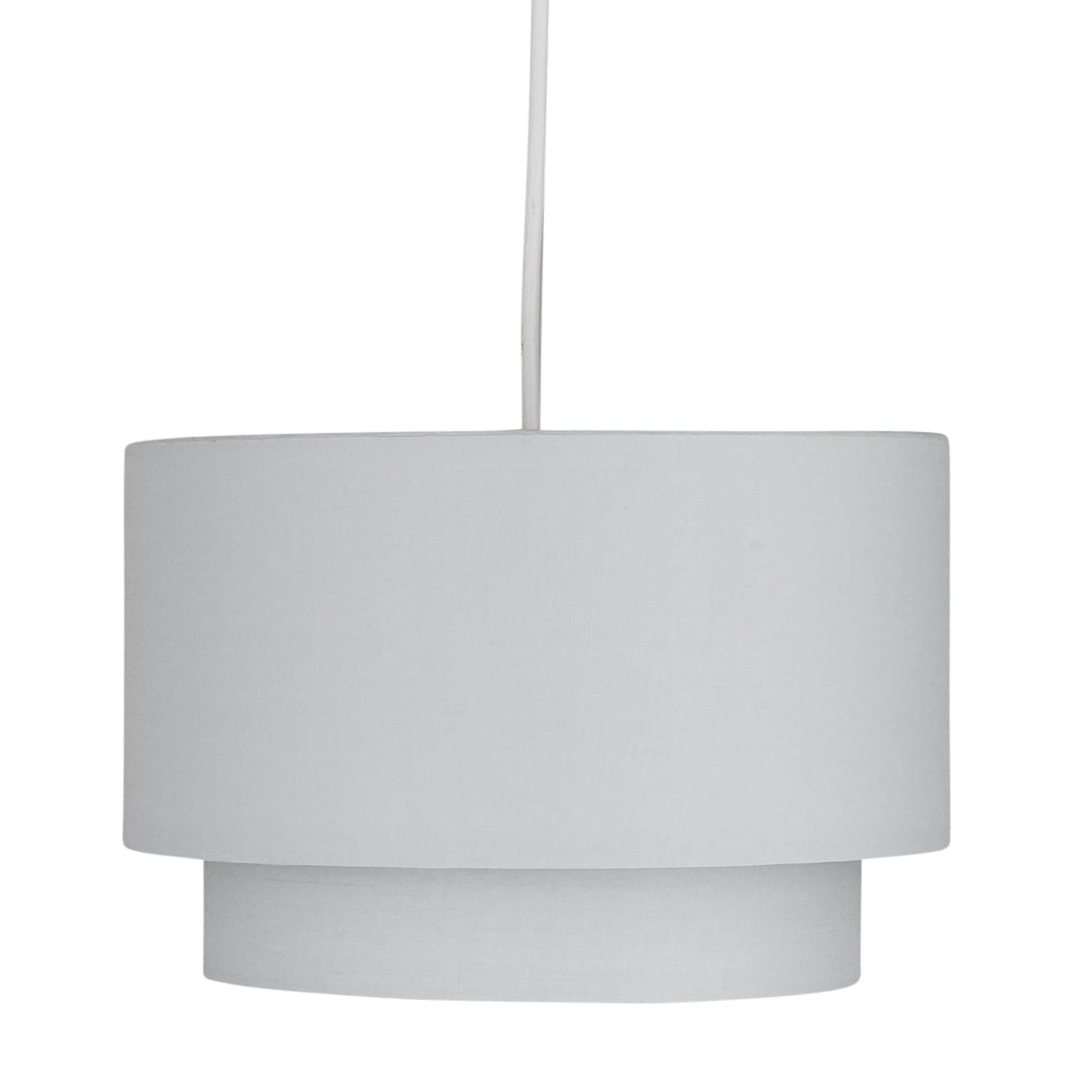First Choice Lighting Lamp Grey 2 Tier Ceiling Lamp Shade