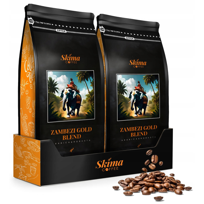 Coffee Beans 1kg X2 Zambezi Gold Blend (limited Edition) For Espresso+free