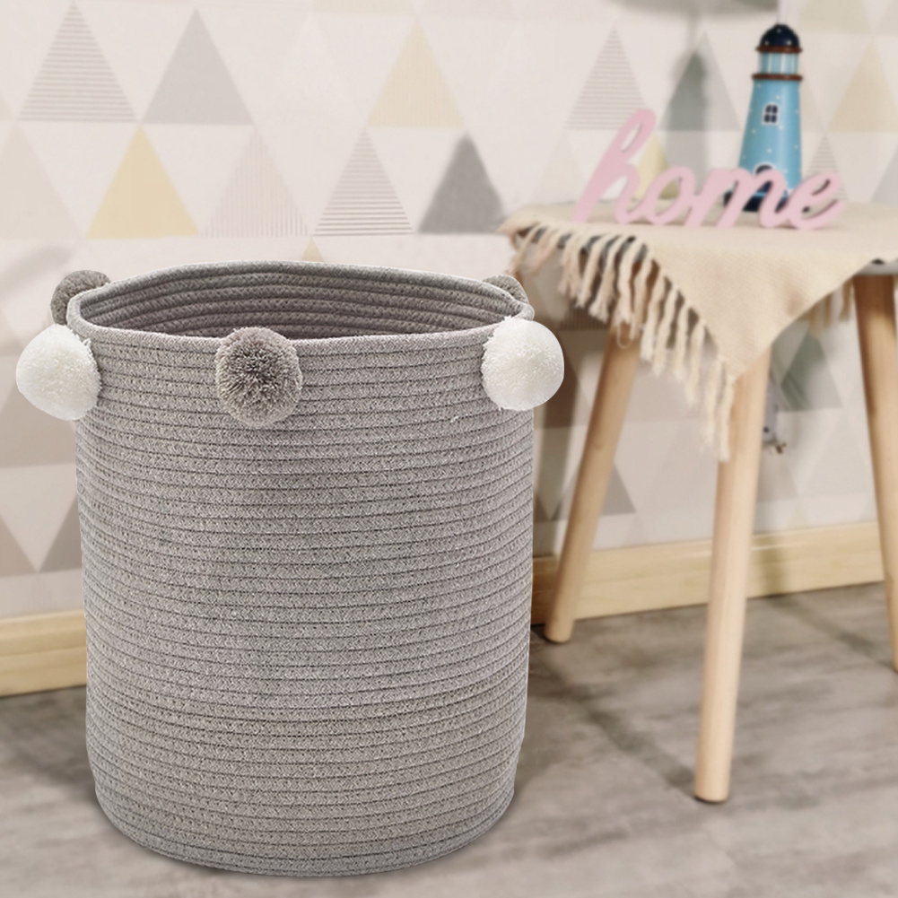 Gray Household Blanket and Sock Storage Basket