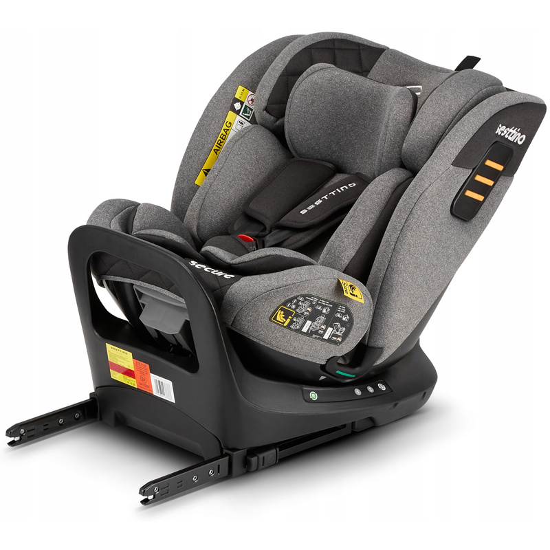 Sesttino Secure Pro Plus i-Size Rotirajuće 360° Auto Sjedalo | 40-150 cm | 0-36 kg | ISOFIX | Produženo Sjedalo za Nazad | Sigurnost & Udobnost za Malu Djecu & Djecu