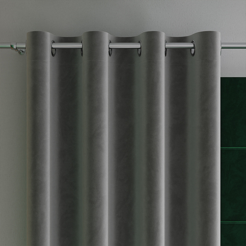 Image of - Curtain With Grommets - 140x260 Cm - Dark Gray