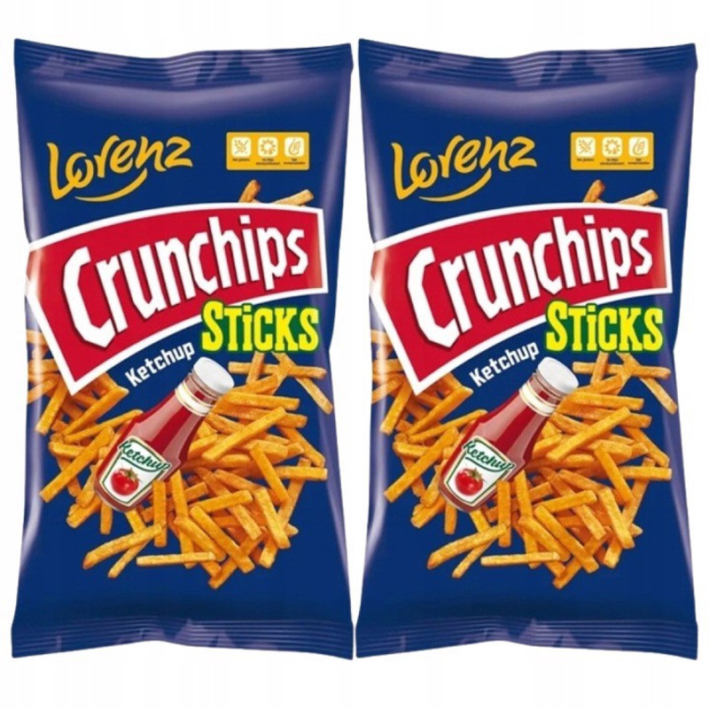 Image of Crunchips Sticks Chipsy Potato Chips With Ketchup Flavor 70 G