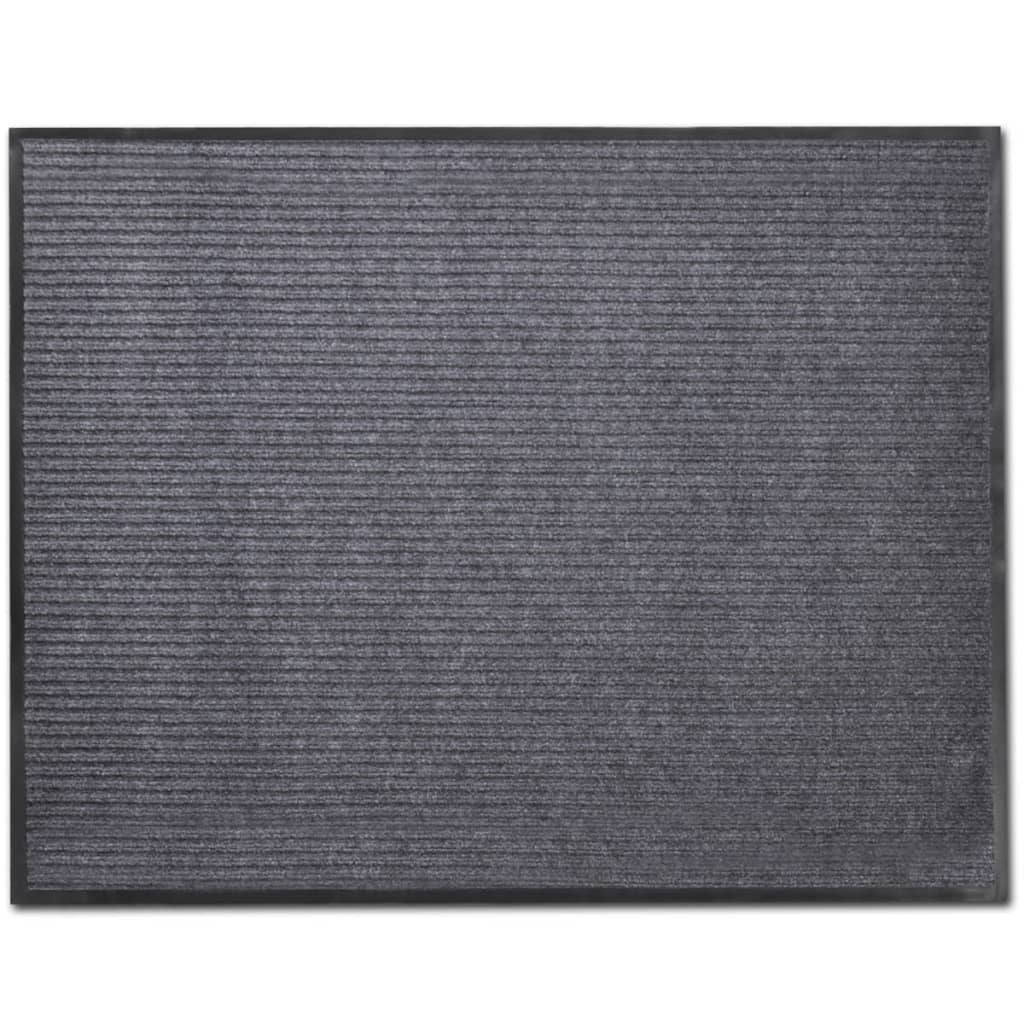 Image of Vidaxl Non-slip Doormat, Dirt Trap Mat, Entrance Mat, Door Mat, Clean Runner, , Foot Wiper, 120x180cm, Gray Pvc