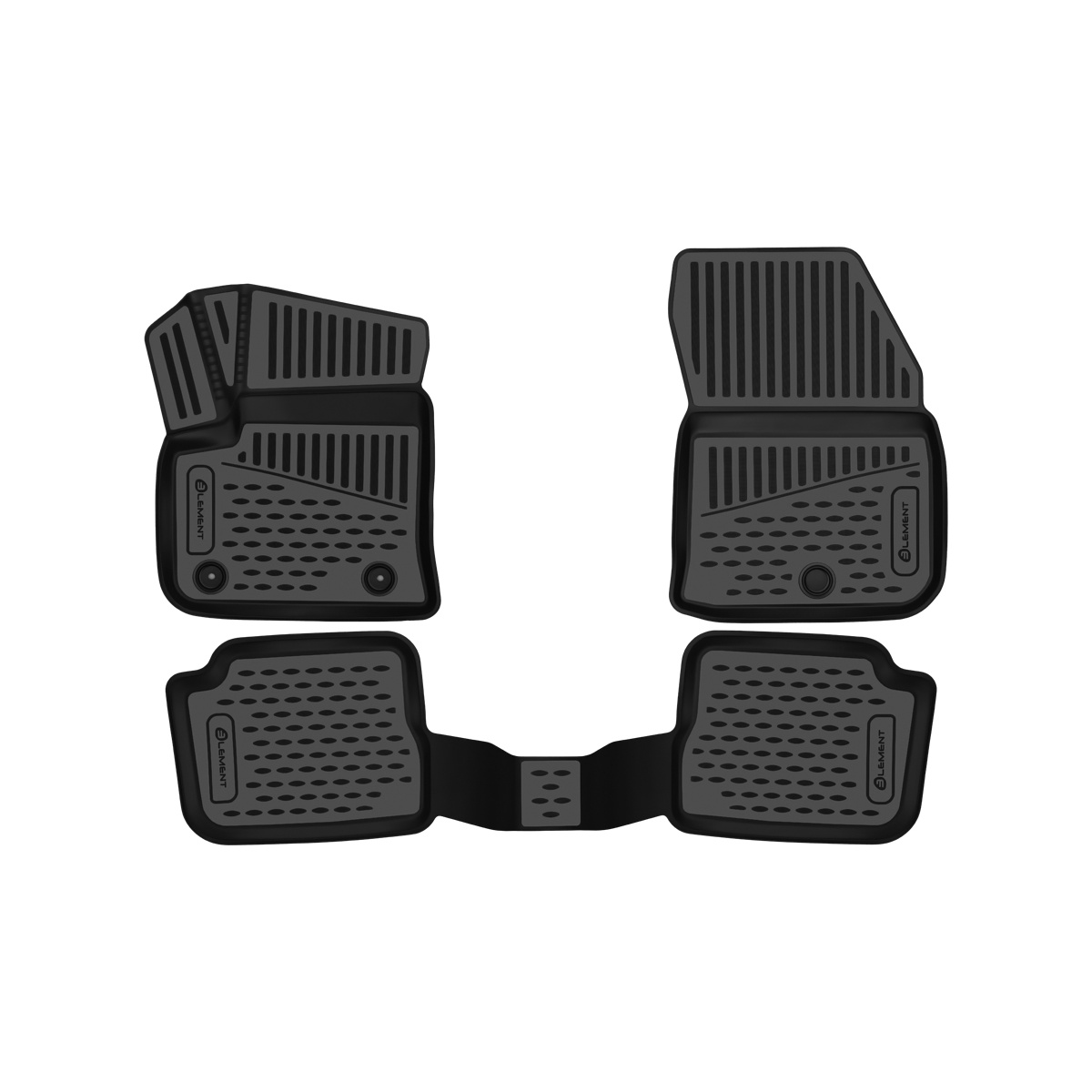 Image of Rubber Floor Mats Suitable For Avenger | 2023 - Today | 100% Foot Mats Made Of Tpe, High Edge, Waterproof, Slip-resistant, Odorless
