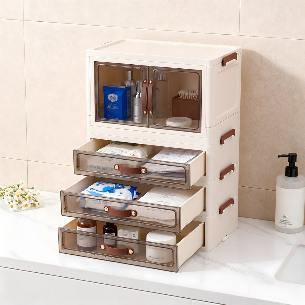 Multi-Drawer Clear Storage Organizer for Home & Office