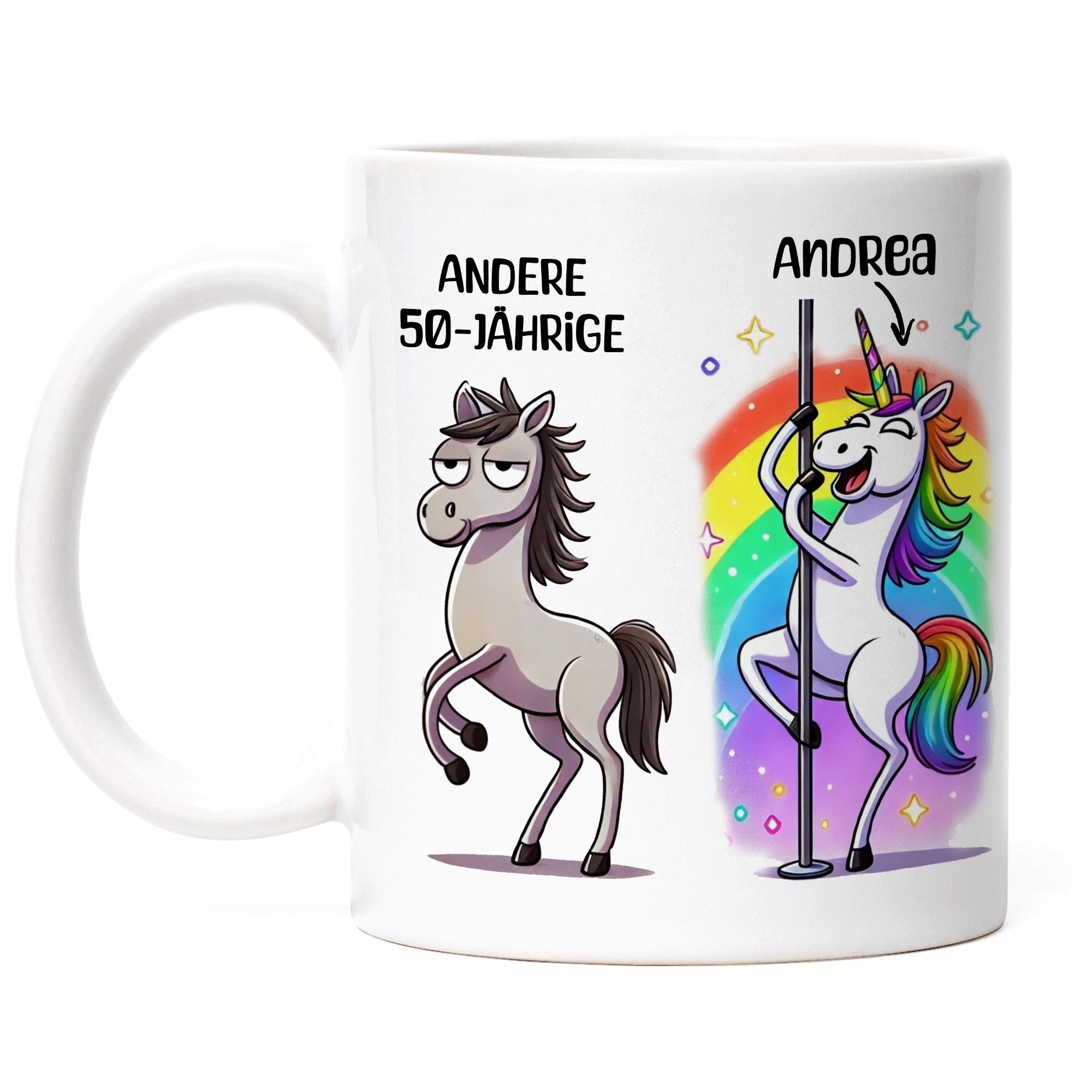 Image of Personalized 50th Birthday Mug - Other 50-year-olds You - Funny 50th Birthday Gift For Women, Unicorn - White Mug, Coffee Cup, Ceramic Mug