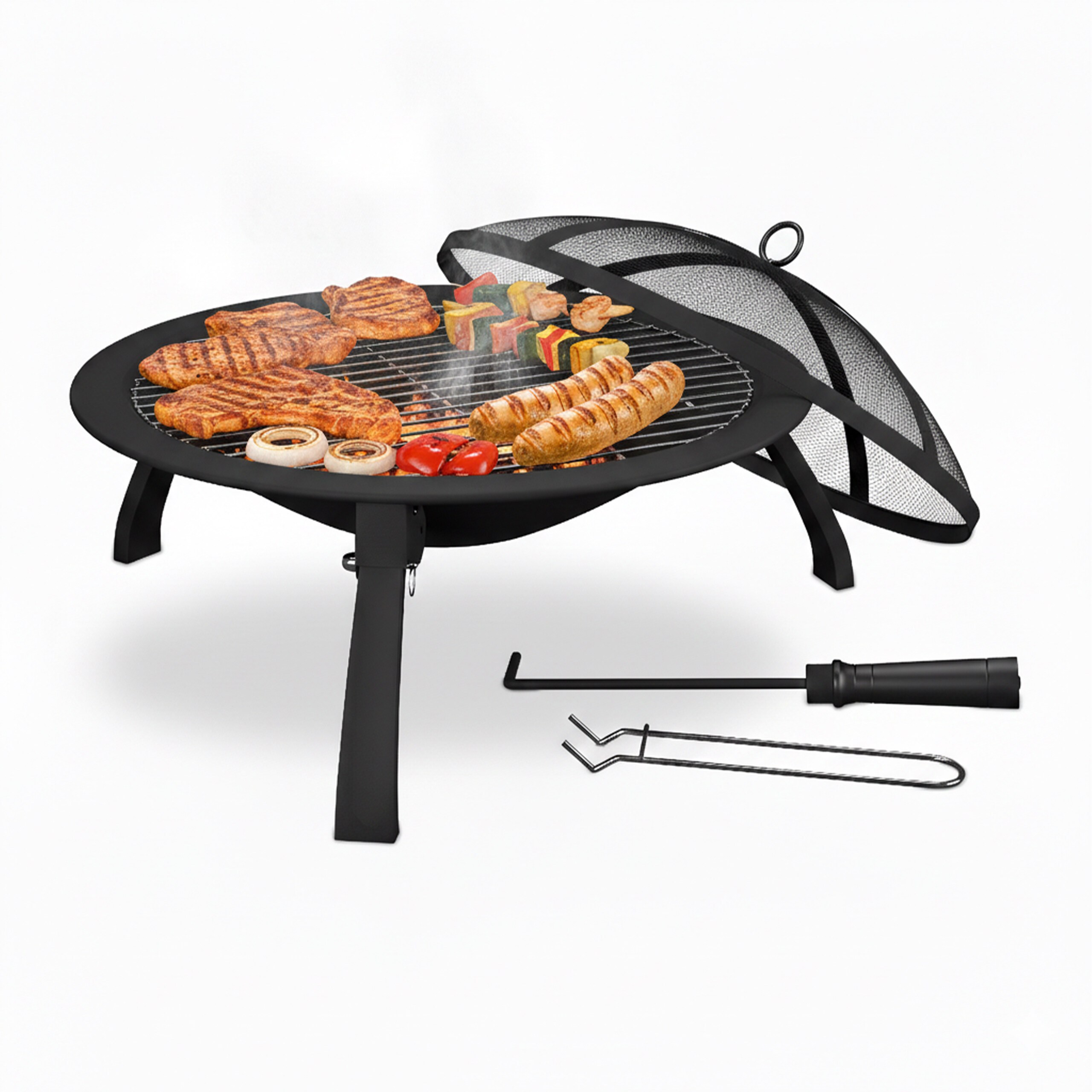 Image of Fire Bowl In Black - (h)37 X Ø 60 Cm