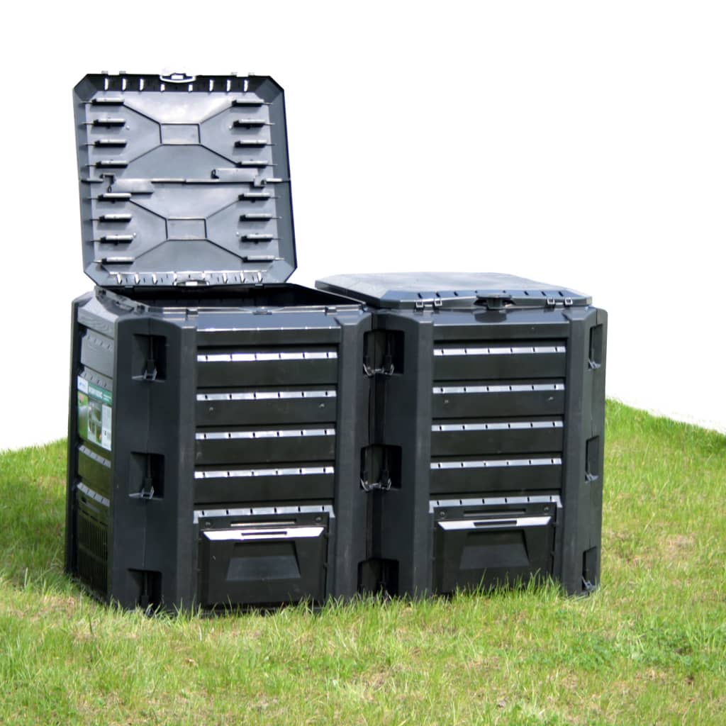 Vidaxl Garden Composter Thermal Composter Fast Composter Black