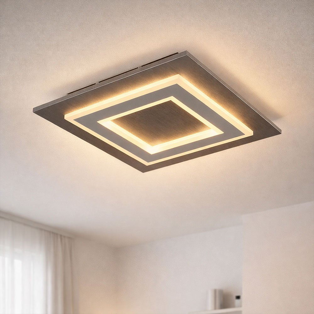 Led Ceiling Lamp Ceiling Light Dining Room Light Panel Assembly, Acrylic , 24w 680lm Warm White, Lxbxh 32x32x5.5 Cm Model 48033-24