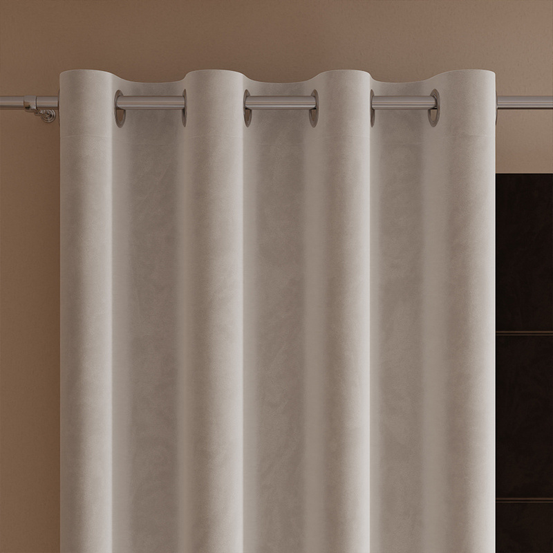 Image of - Curtain Ready On Rails - 140x240 Cm - Warm Light Grey