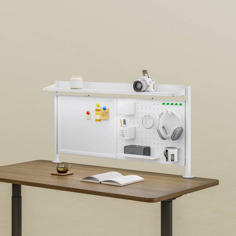 Image of Desk Organizer Virvik 117 X 73 Cm Pegboard With Accessories, Clamp Mount, Steel