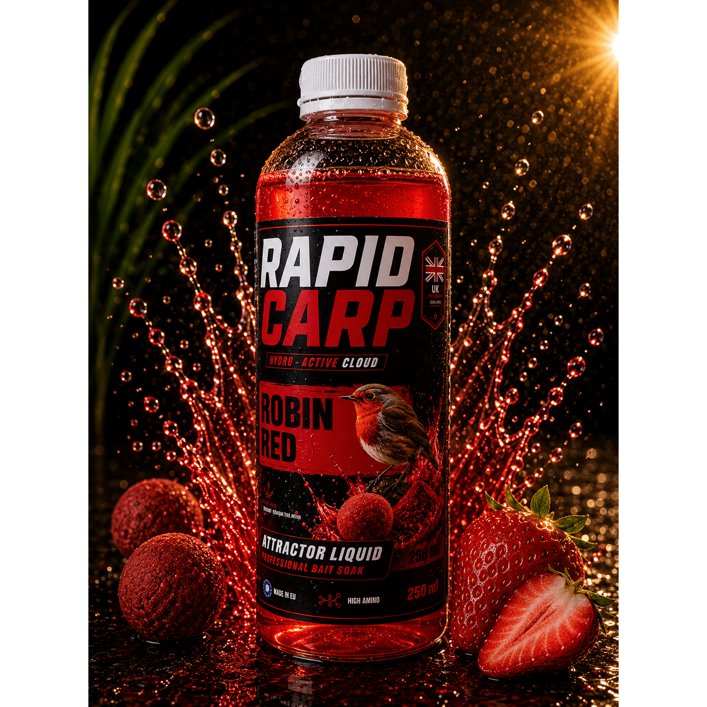 Rapid Carp Premium Liquid (250ml) – Original Liquid Flavor, Water-based Ultra-fast Dissolving Appetite Enhancer For Carp Fishing
