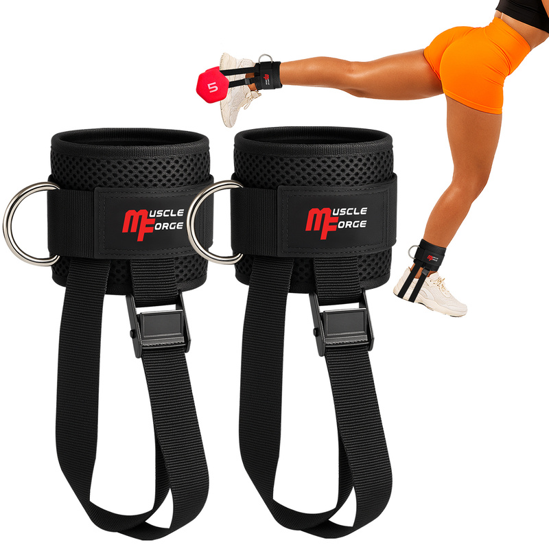 Image of Pads For Dumbbells And Pull-up Bar - Foot Mounting, Leg And Glute Training, Strength Training, Fitness, Metal , Neoprene, Adjustable, Unisex, 2pcs.