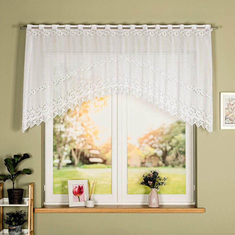 Image of Jagoda Jacquard White Curtain 250x100 Cm