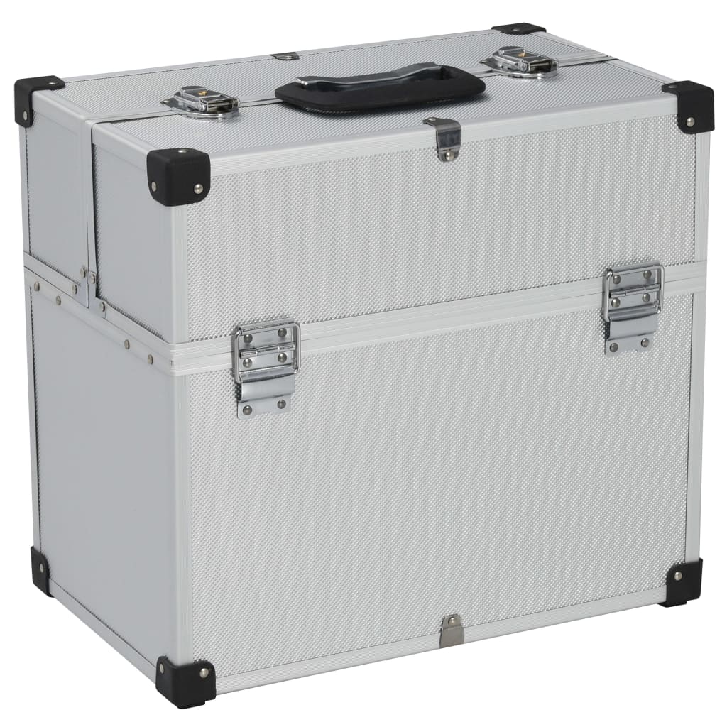 Image of Vidaxl Aluminum Tool Case, Tool Box, Transport Case, Universal Case, 38x22.5x34cm, Silver
