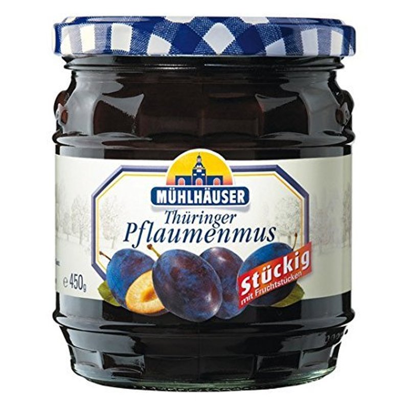 Mühlhäuser Thuringian Plum Jam, Pieces, 450g