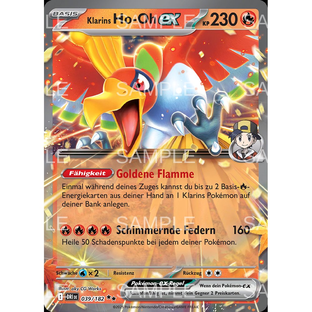 Image of Ho-oh Ex 039/182 Dri Eternal Double Rare Nm German