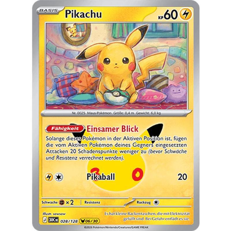 Image of Pikachu (028/128) 30 Years - Rare Pikachu
