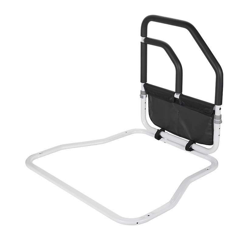Image of Bed Rails For Elderly Adults, Height Adjustable Safety Bed Assist Rail Supports 150kg, Under Mattressbed Cane Bed Guard With Non-slip Grab Bar For Disabled Senior Pregnant - Duel Hand