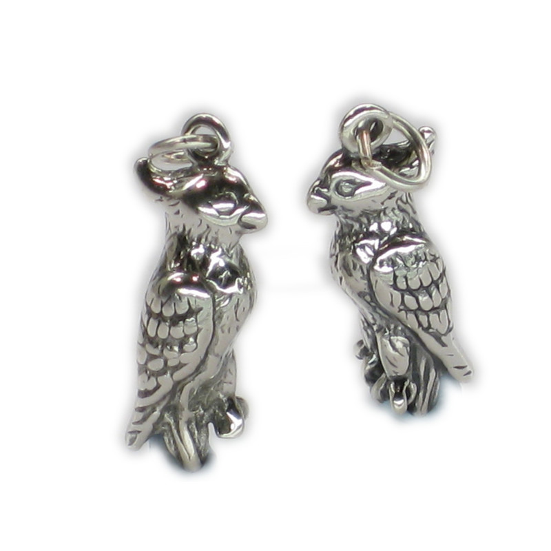 Sterling Silver Cockatiel Bird Charm, Pet Lover Gift