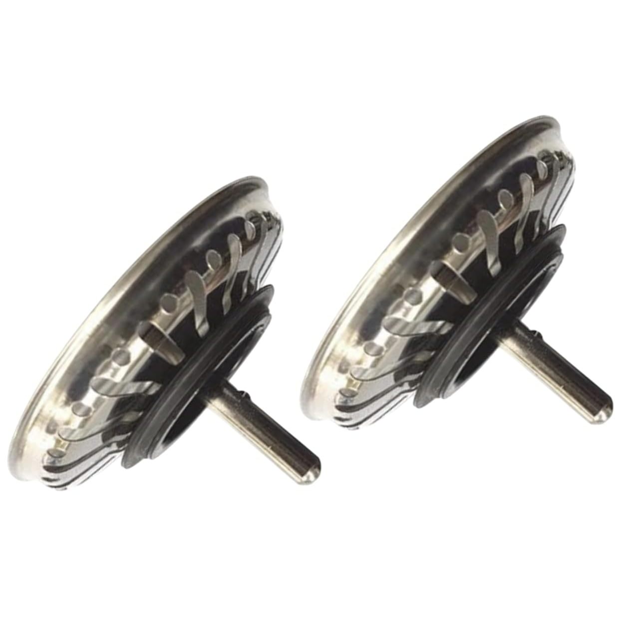 TEMU Set Of 2 Taps With Basket For Sink – Original, In Stainless Steel Ø 8, 4 Cm X H 2, 2 Cm