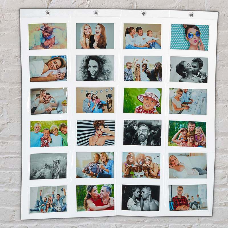 Image of Photo Curtain With 24 Pockets For 15x10 Landscape Format Photo Holder Picture Curtain