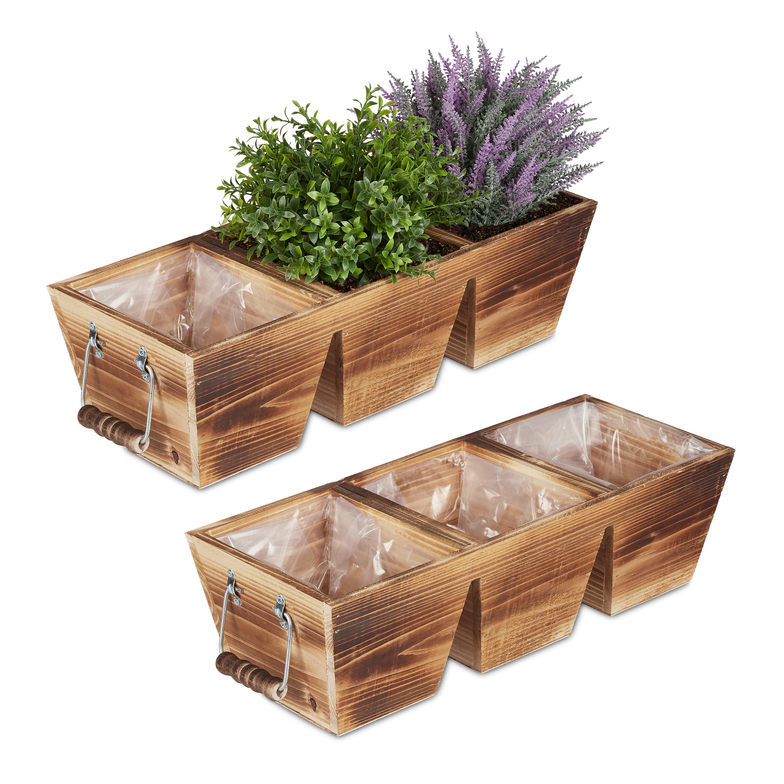 Flower Box In Natural - (w)43.5 X (h)12.5 X (d)17.5 Cm