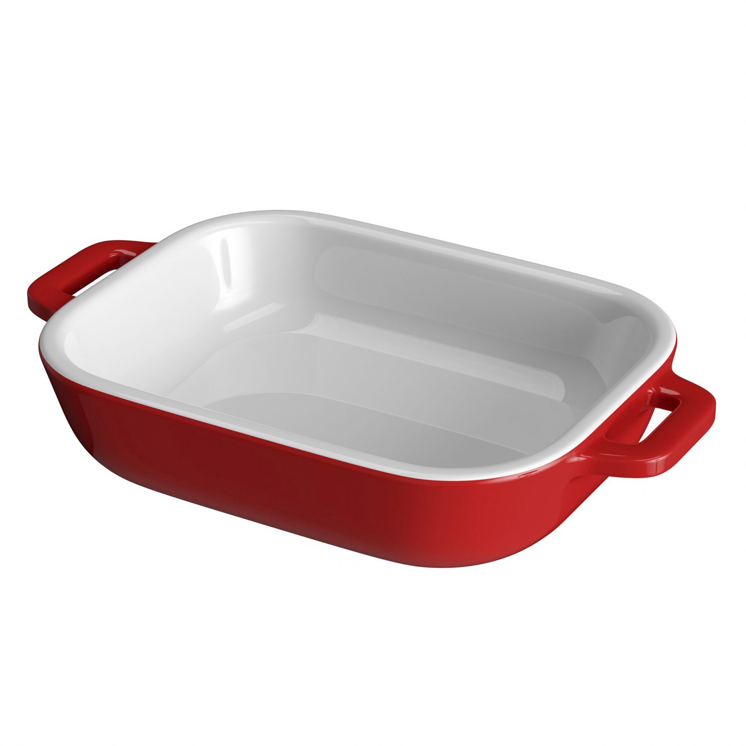 Baking Dish Rectangular Porcelain Outside 27x 17x 4.5cm Inside 19x14x4cm Ceramic Mold With Handles For Lasagna Casseroles Tiramisu Oven Dish Rectangular Heat-resistant Oven Suitable