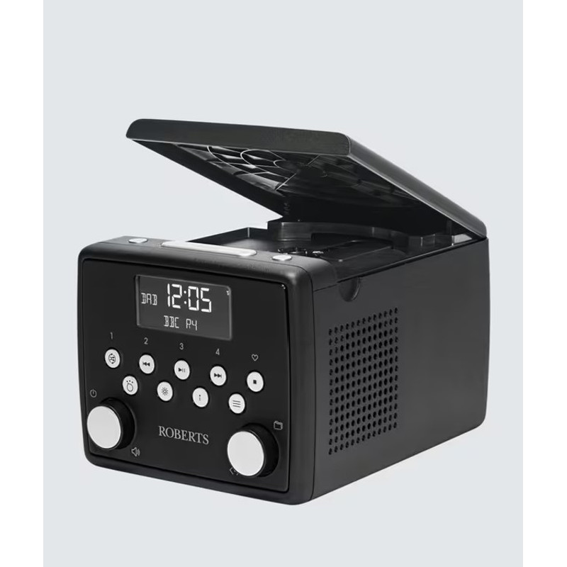 Roberts Sound49 DAB/DAB+/FM/CD Bluetooth Clock Radio, Black